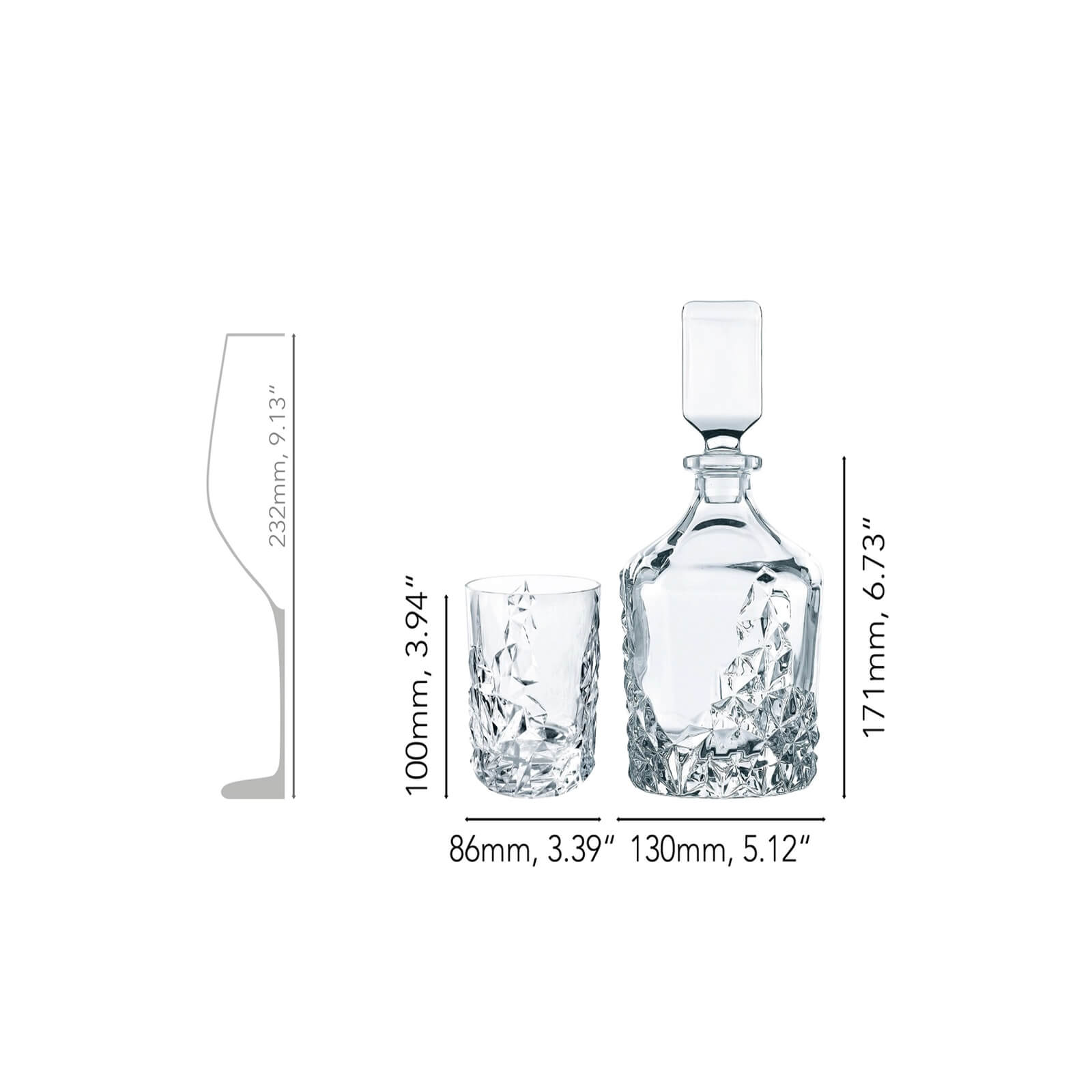 تنگ و لیوان 3 پارچه ناخمن مدل Nachtmann Sculpture Whisky - Image 8