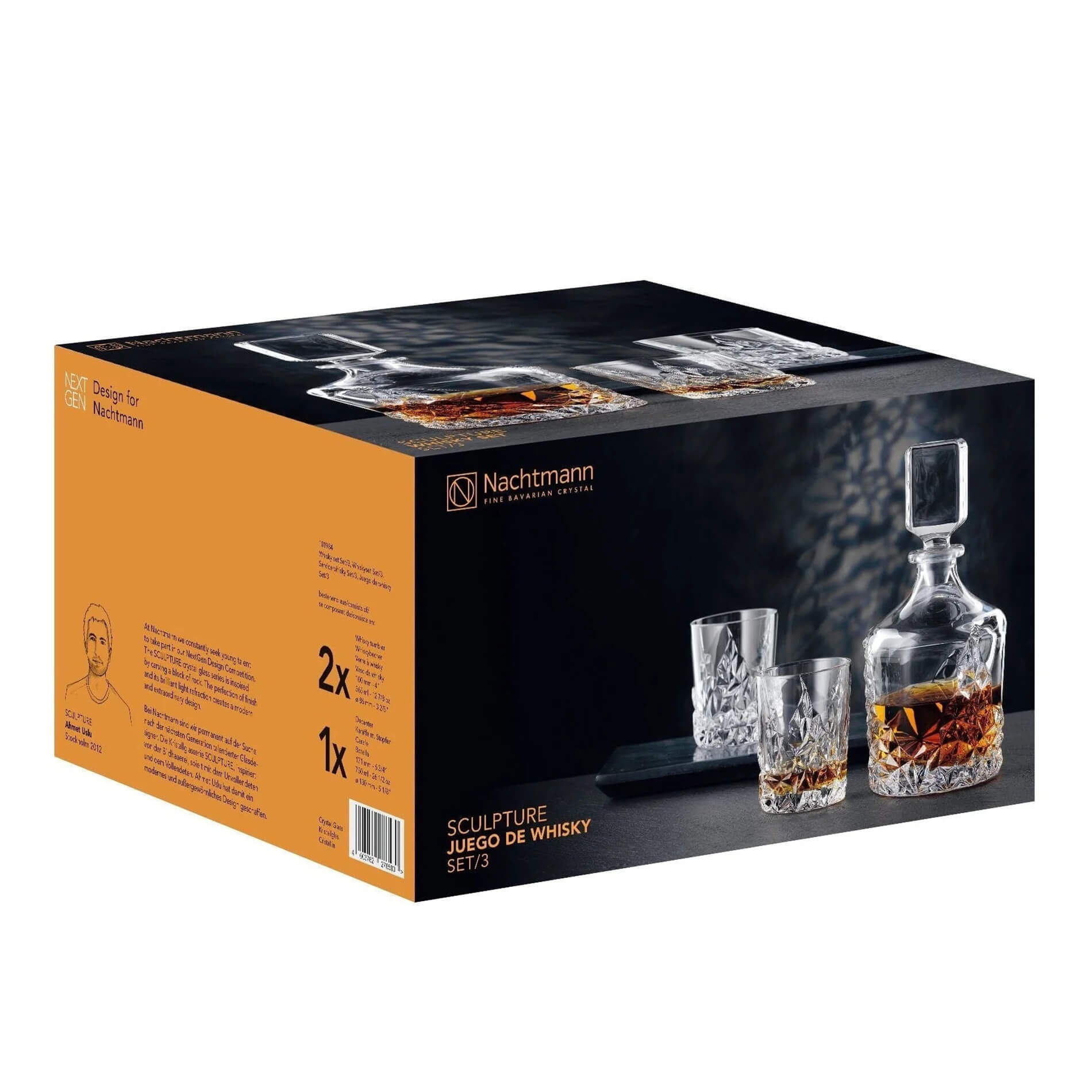 تنگ و لیوان 3 پارچه ناخمن مدل Nachtmann Sculpture Whisky