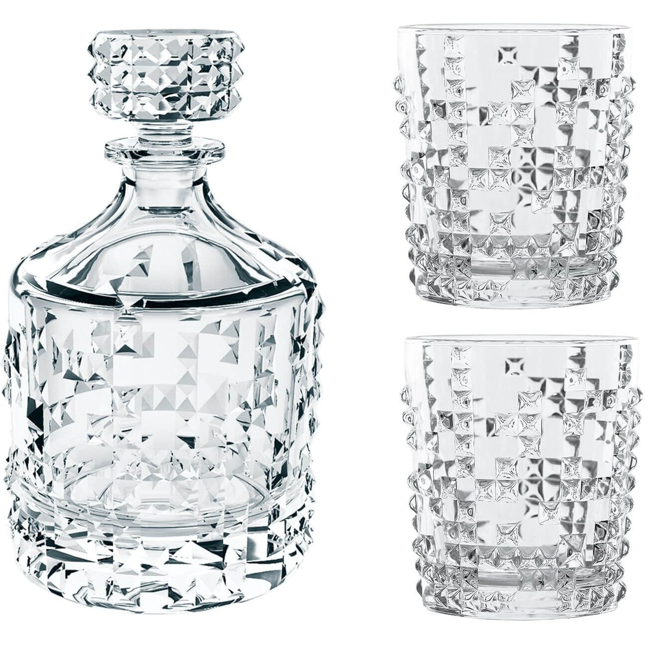 تنگ و لیوان ناخمن مدل Nachtmann Punk Whisky بسته 3 عددی