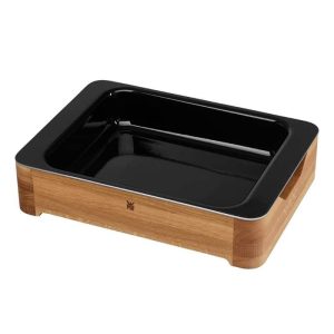 WMF-ESSظرف فر و سرو سایز بزرگ وی ام اف | WMF Fusiontec Casserole with wooden Serving Frame