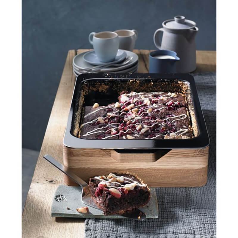 WMF-ESSظرف فر و سرو سایز بزرگ وی ام اف | WMF Fusiontec Casserole with wooden Serving Frame