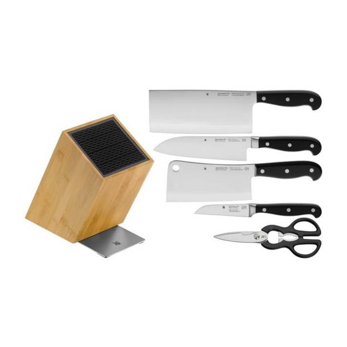 WMF-ESSست کارد و بلوک 6 تکه اشپیتزن کلاس وی ام اف | WMF Spitzenklasse Plus knife block